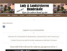 Tablet Screenshot of ladyoglandstrykerenhundeskole.com